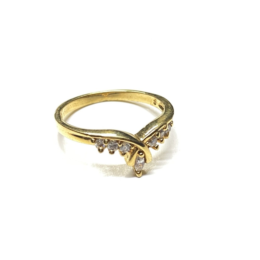 NV Crown Princess Tiara Ring Nevada Mines Ring Band Size 6 Gold Tone